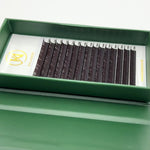 16 rækker sortbrune vippe extensions i premium PBT-materiale