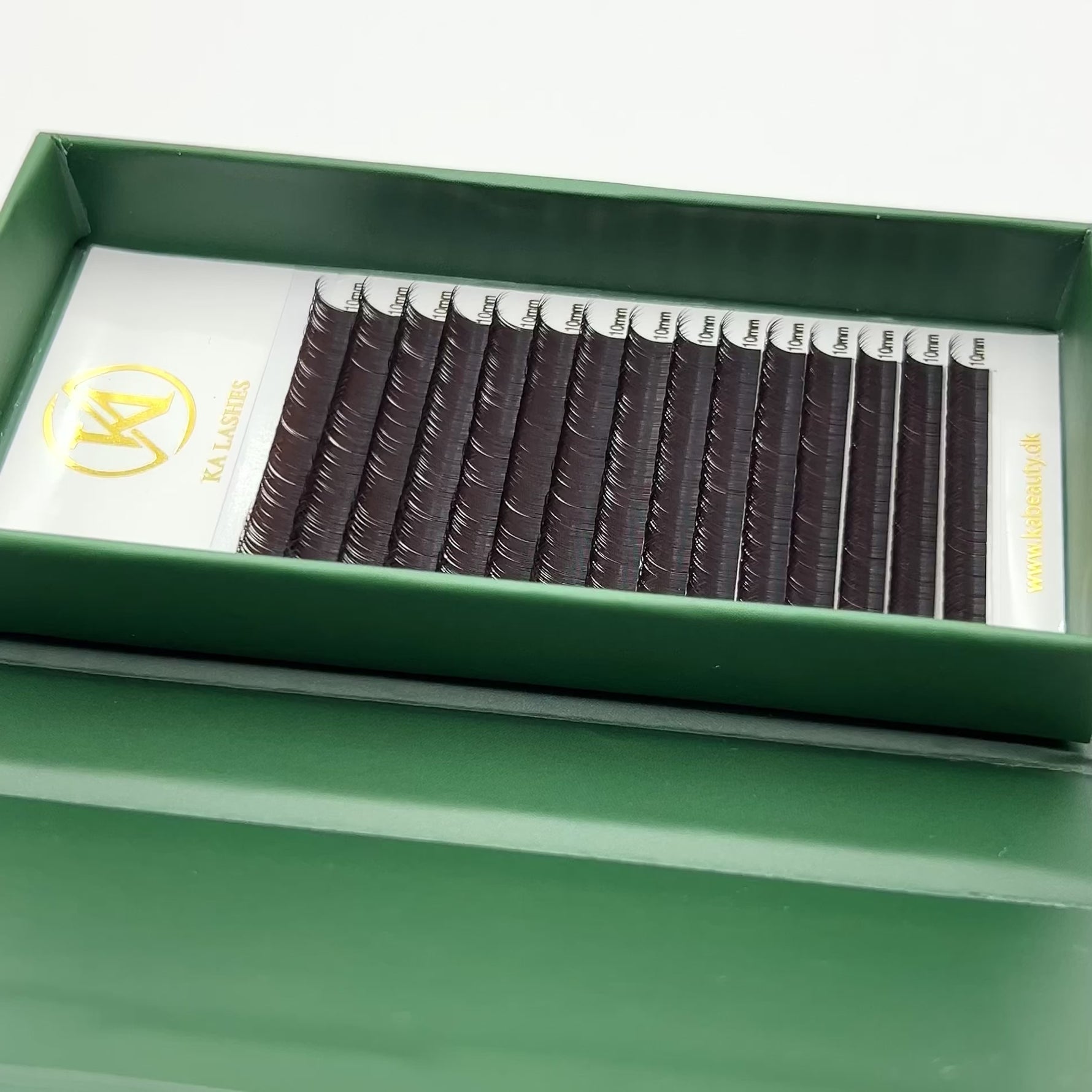 16 rækker sortbrune vippe extensions i premium PBT-materiale